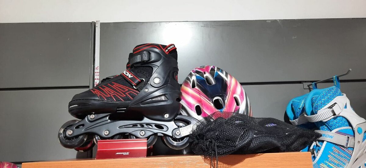 Roller inline skates avec casque