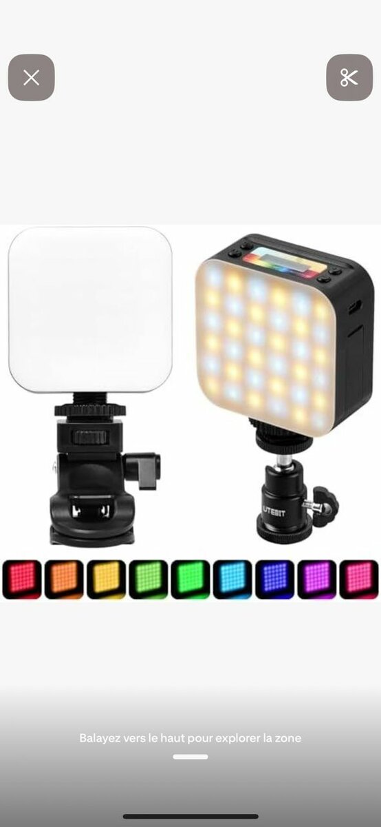 Lampe Vidéo LED RGB Portable