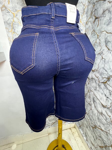 Short en jean taille haute