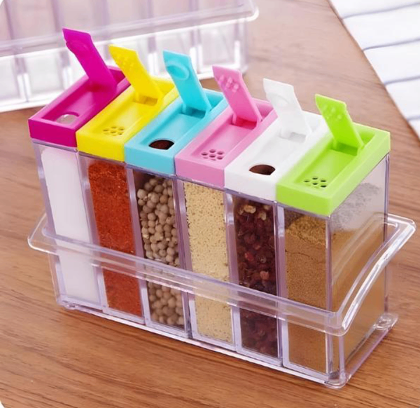 6 PCs Spices Jar Set (DC Free)