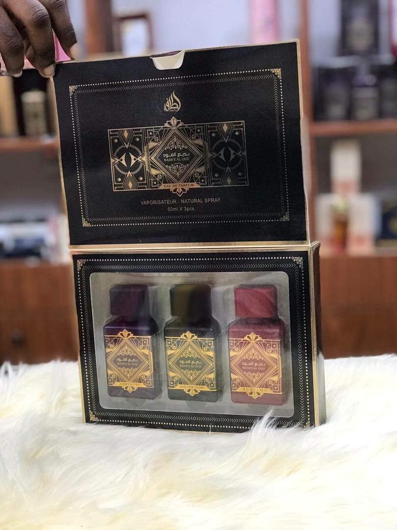 Badee Al oud by lattafa gift set