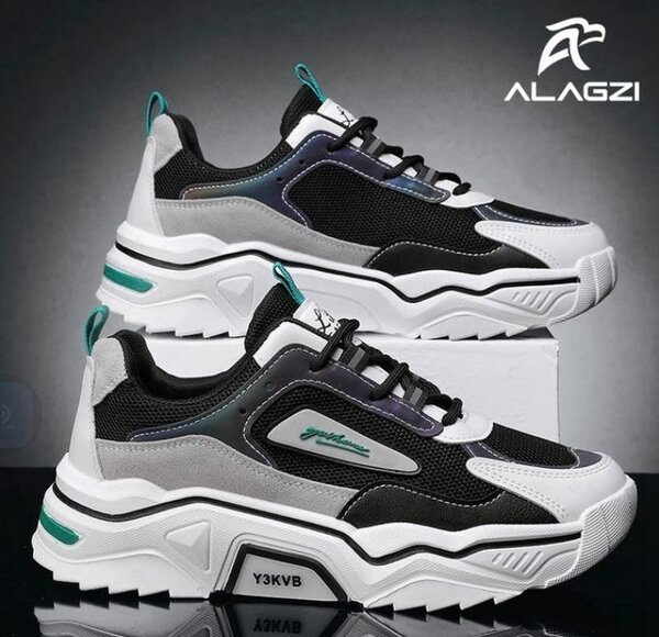 ALagzi Sci-Fi Warrior Running Sneakers - Black/Green