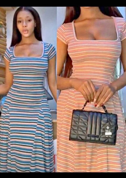 Robe rayée estivale femme