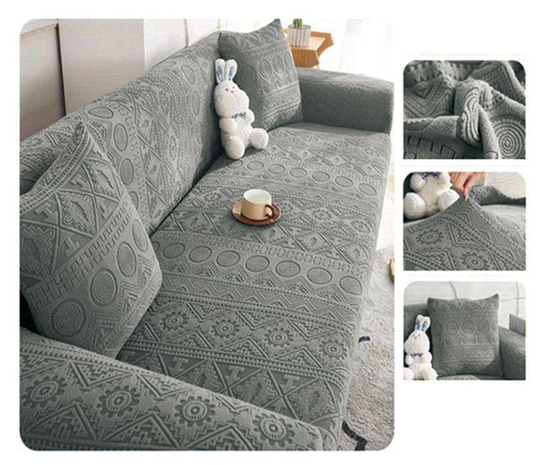 Gray Patterned Sofa Covers