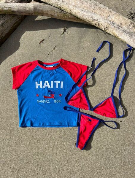 Ensemble Bikini et T-shirt Haïti