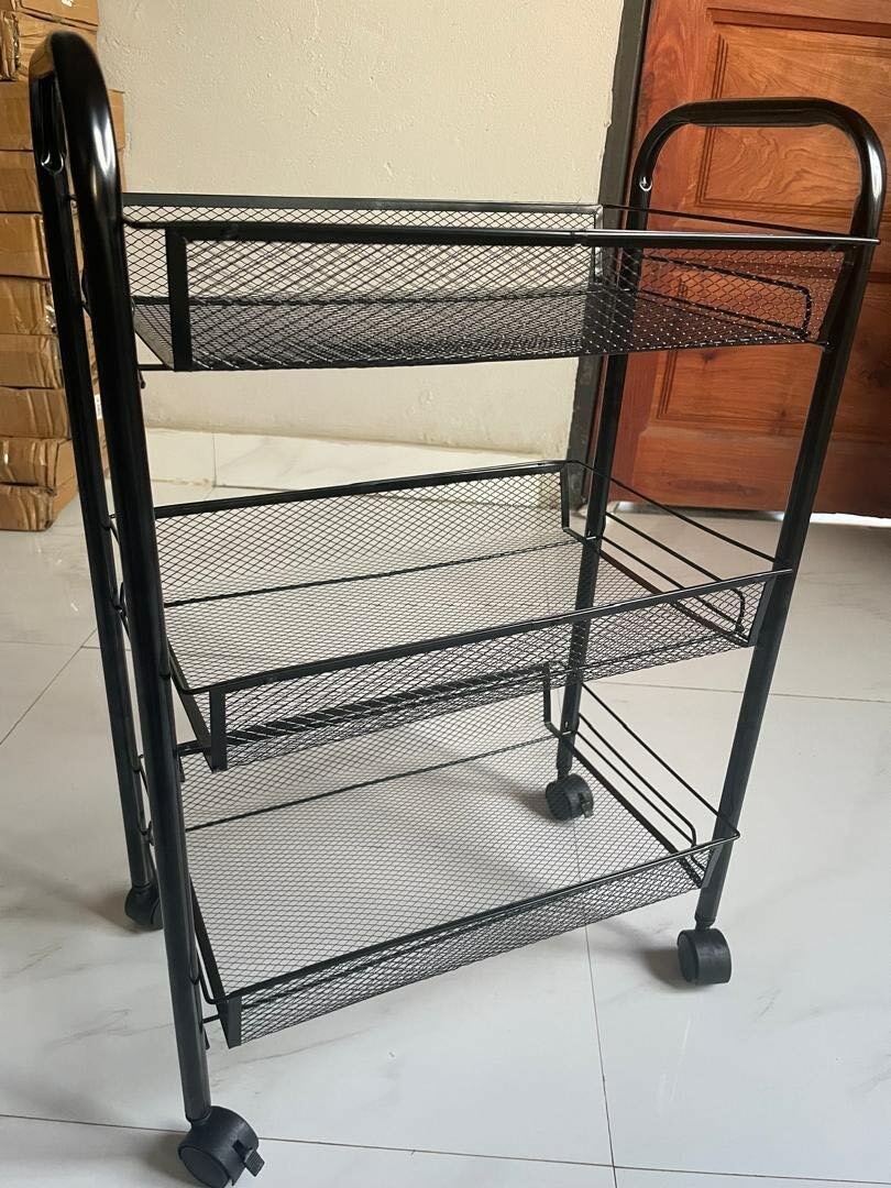 Metallic multi-purpose storage rack/organizer