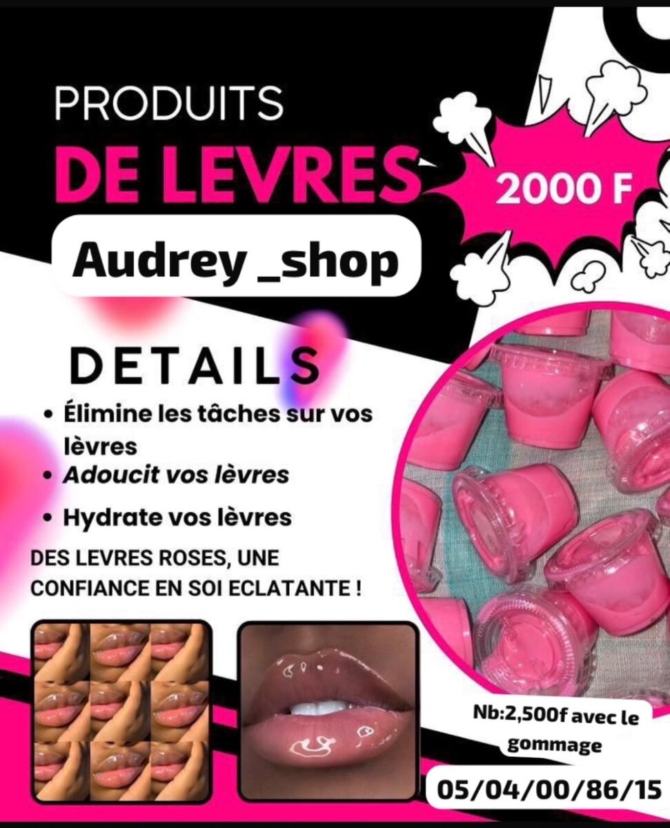 Produit de lèvre rose