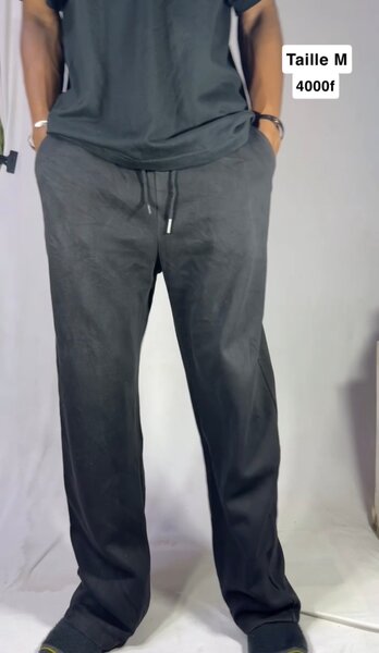 Pantalon large noir pour homme