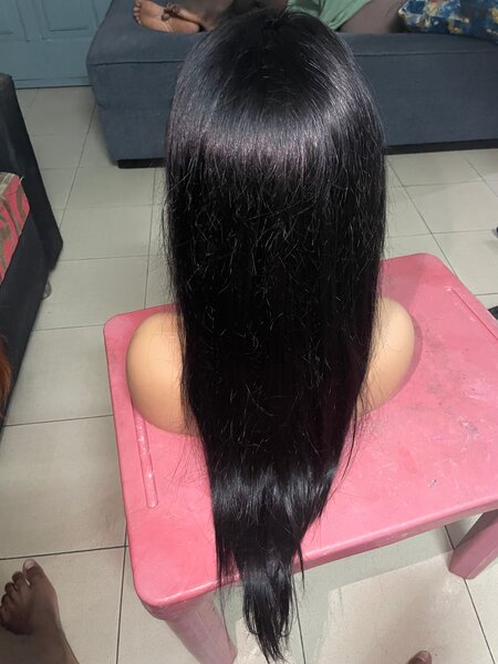 Perruque en dentelle longue