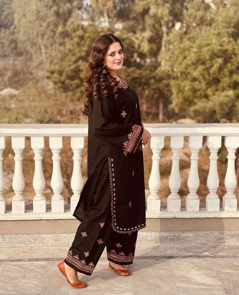 Balochi Mirror Work & Embroidered Dress, (S, M, L)