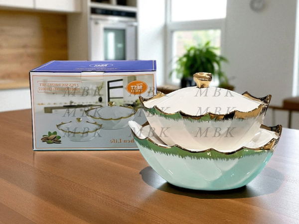 Ensemble de Bols Empilables Éléments Dorés