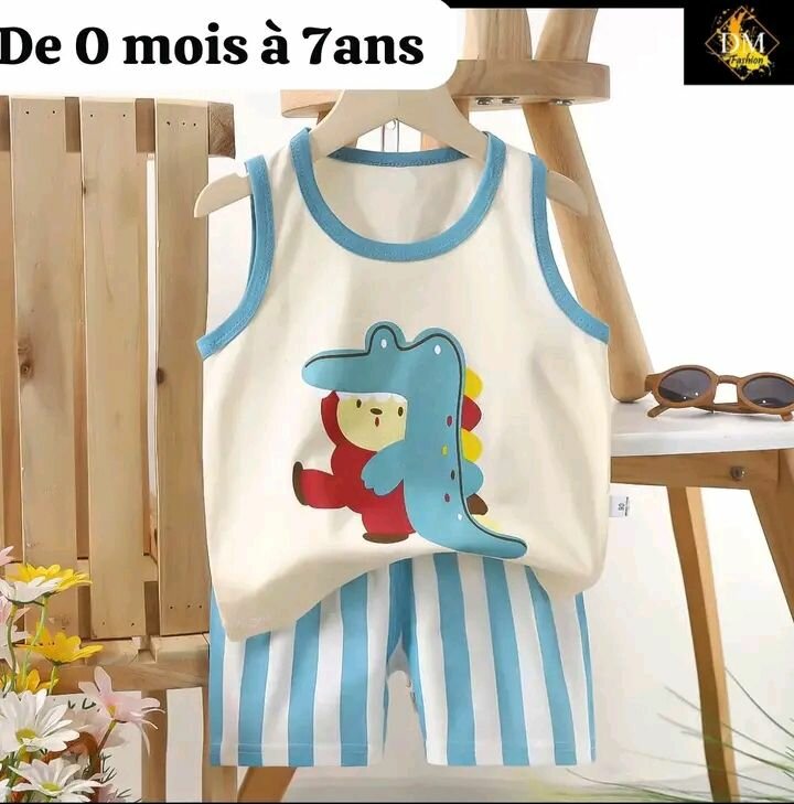 Ensemble enfant été coloré