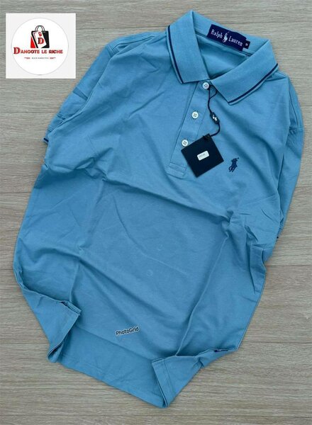 Polo homme bleu classique