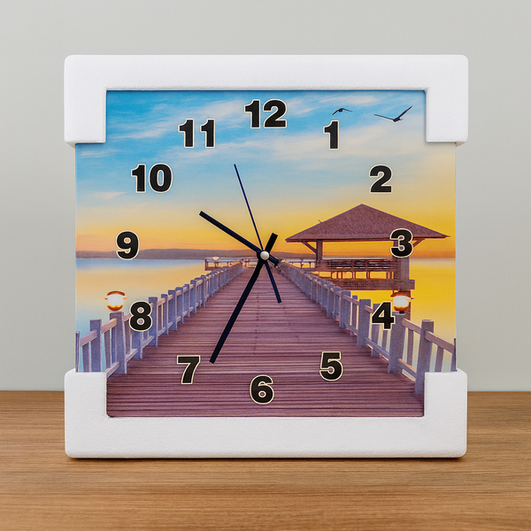 Horloge Murale Paysage Coucher de Soleil
