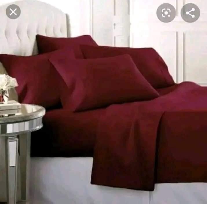 Set of beautiful bed linen in one color red