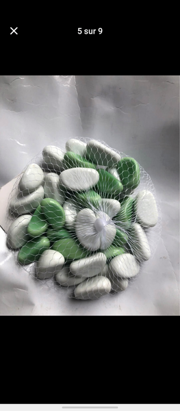 Galets Décoratifs en Résine Vert