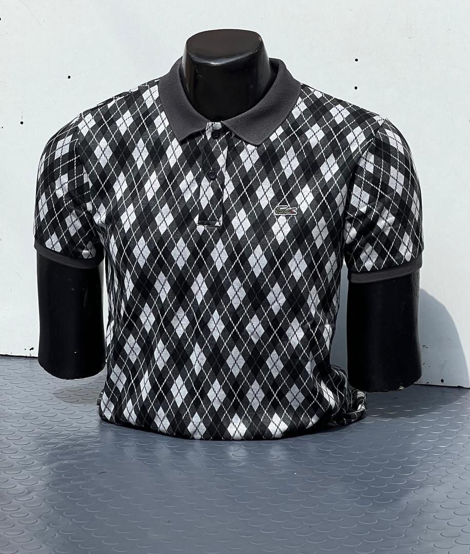 Polo en maille à motifs argyle