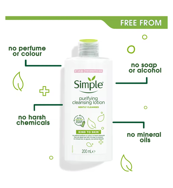Simple purifying cleansing lotion