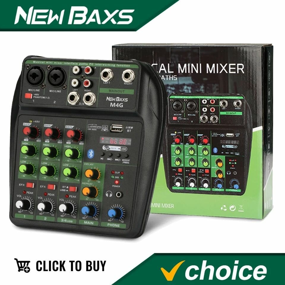 Portable Bluetooth USB Audio Mixer Interface