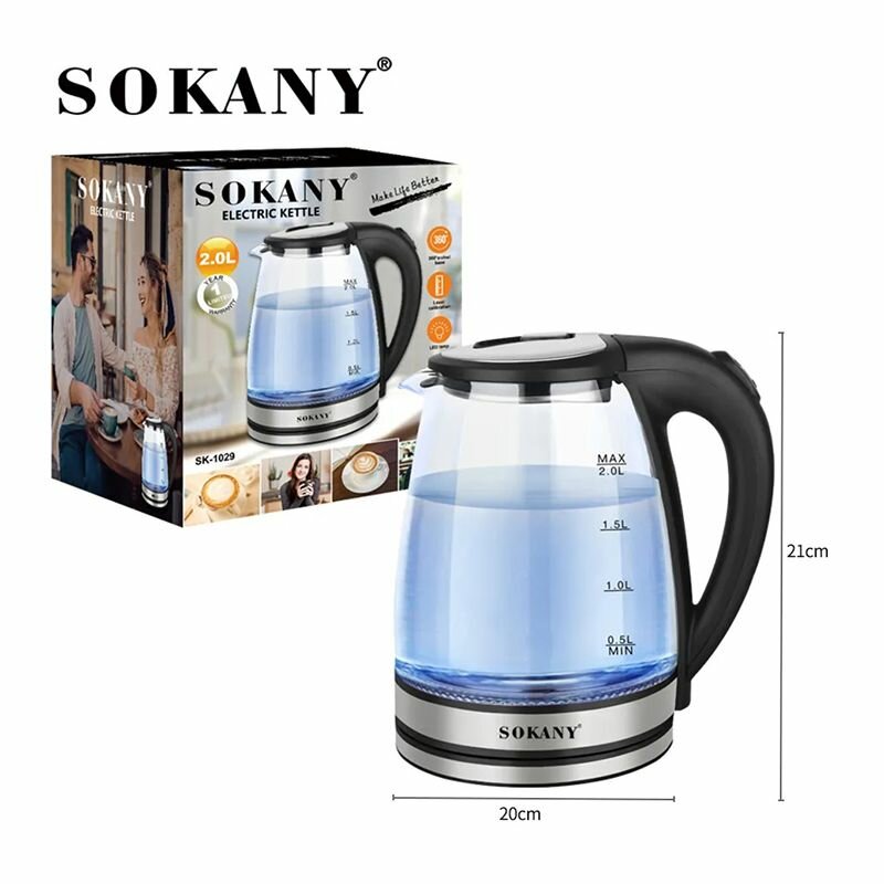 Bouilloire électrique Sokany 2L