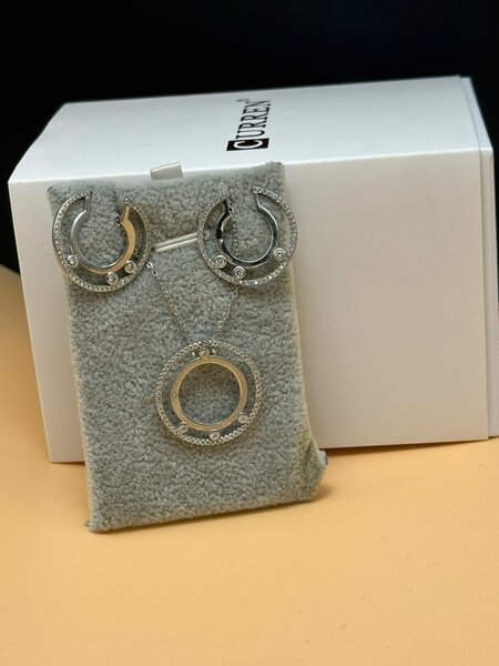 Ensemble bijoux cercle strass