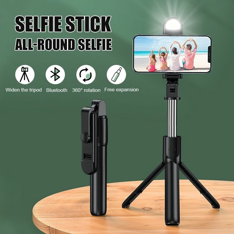 Selfie Stick Tripod Stand With Light