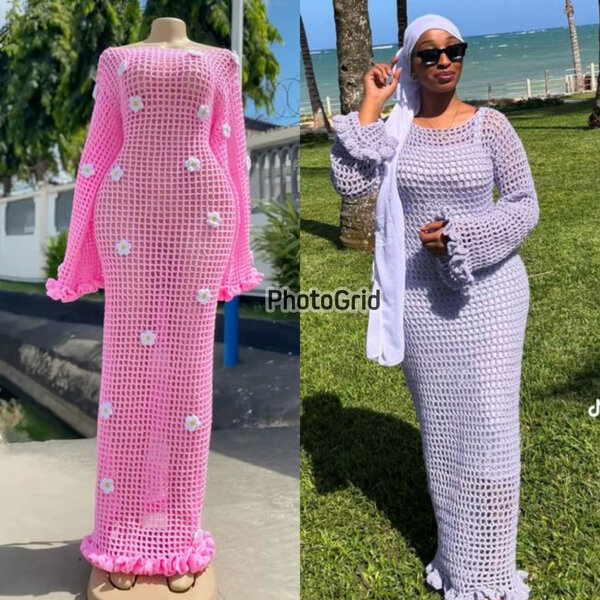 Robe crochet longue élégante