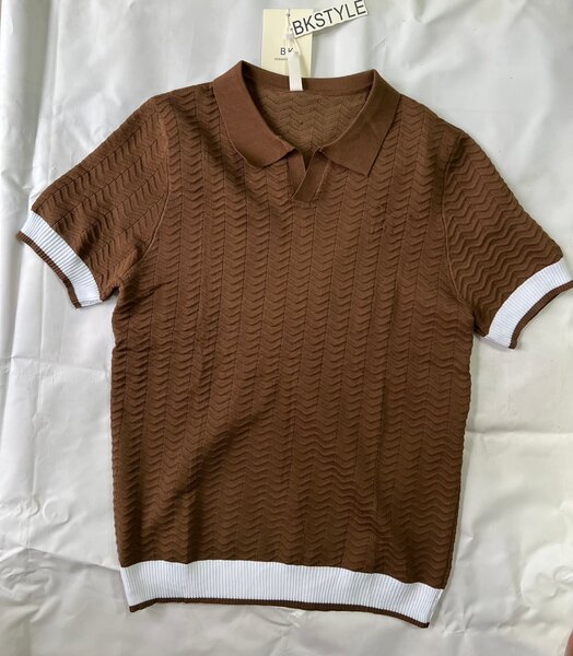Polo en maille élégante homme