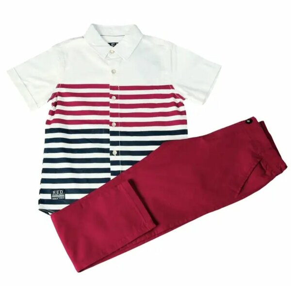 2 in 1 stripped boys set