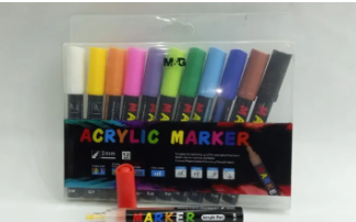 M & G Acrylic paint markers set of 12 pcs