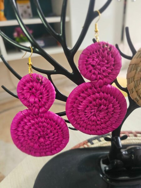 Boucles d'oreilles bohèmes en osier