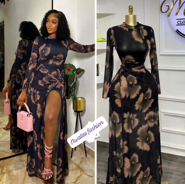 Robe moulante a fente