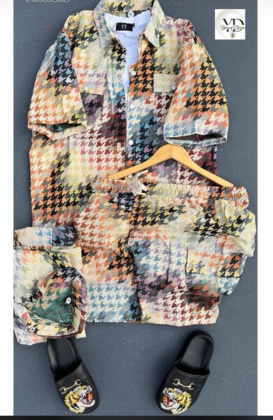 Ensemble chemise et short coloré