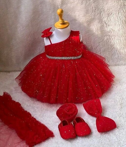 Robe Bébé Rouge Éclatante