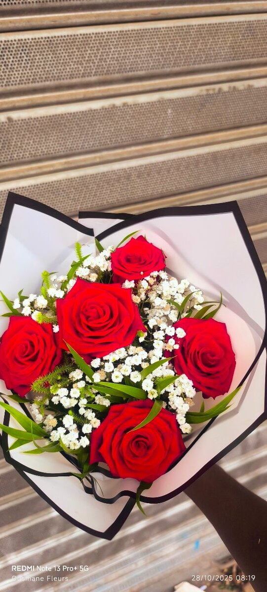 Bouquet de roses rouges élégantes