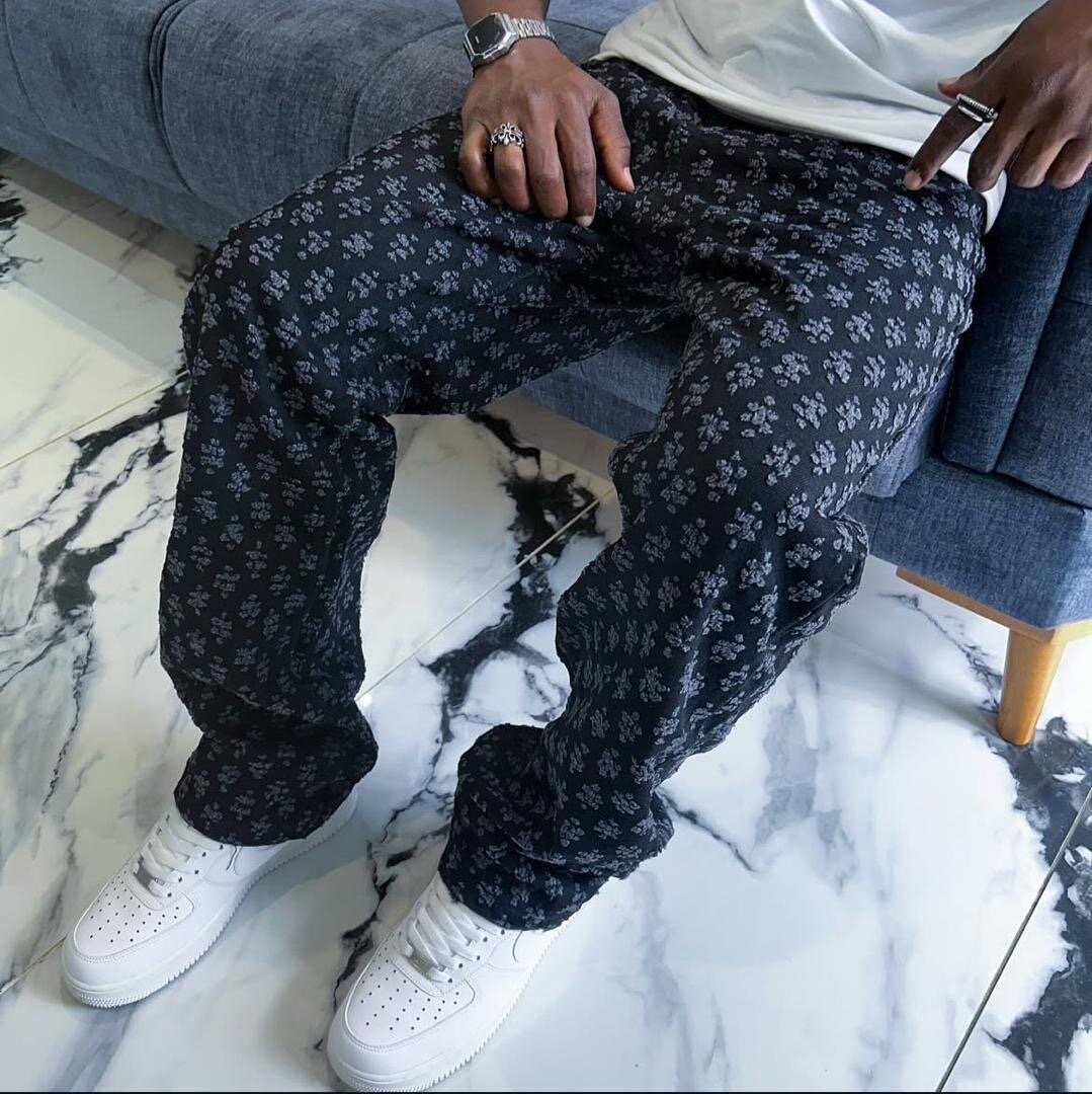 Jean ample imprimé stylé