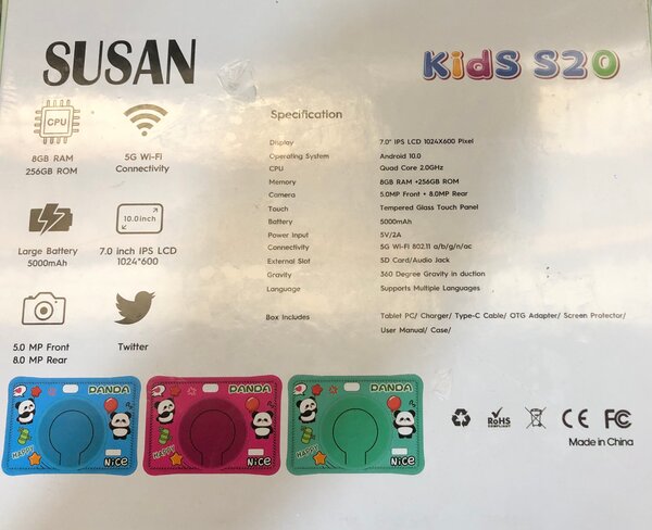 Tablette Susan Panda S20