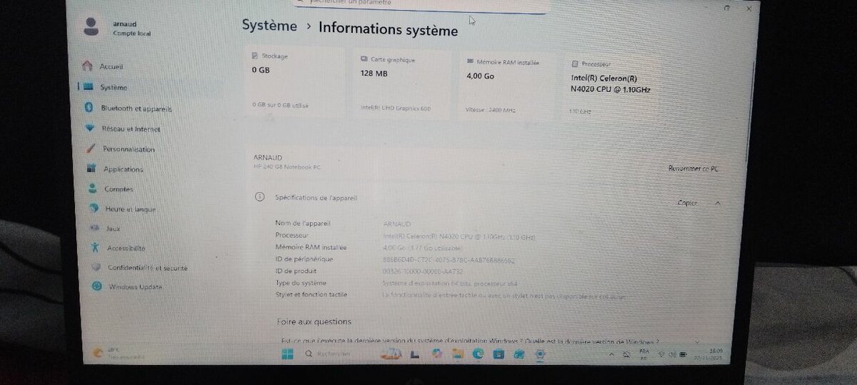Ordinateur Portable HP 15"