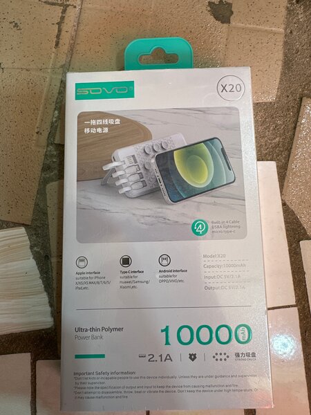 Power Bank SOVO X20 10000mAh
