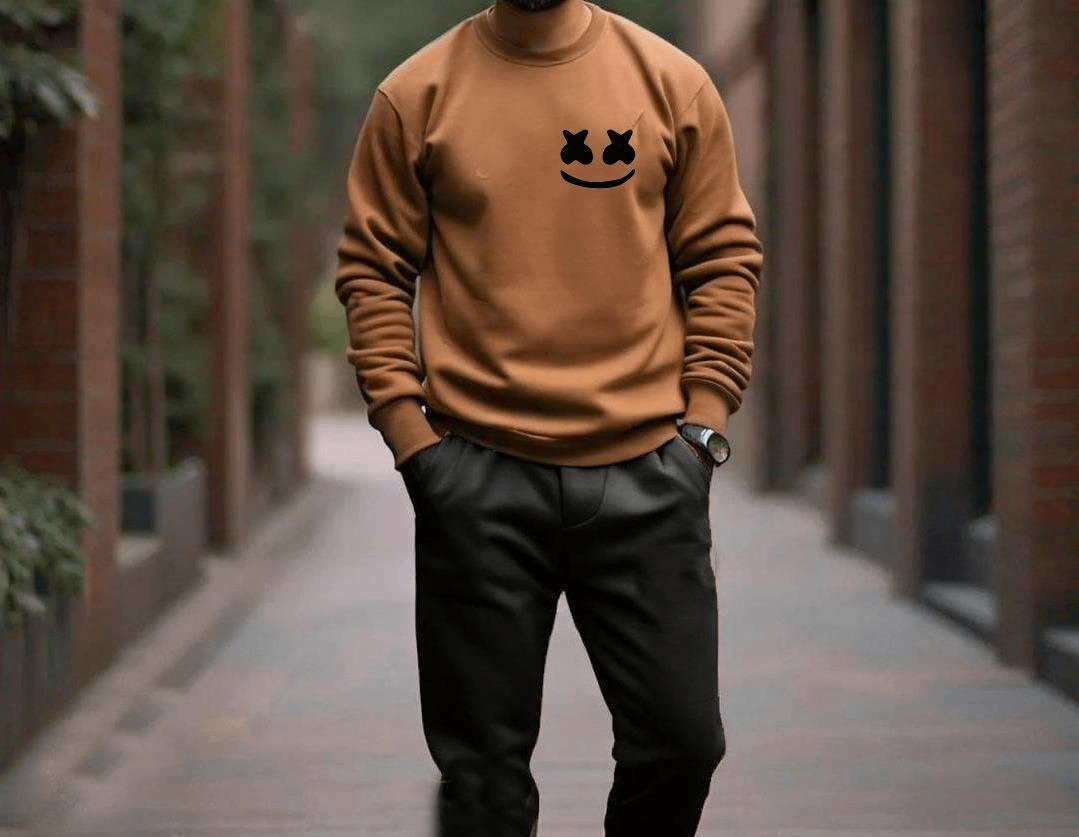 2Pc Unisex Flees Plain Track Suit