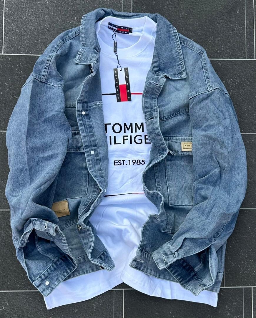 Veste en jean homme tendance