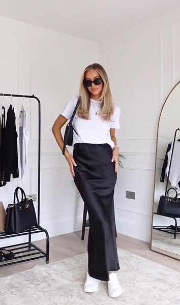 Атласная юбка