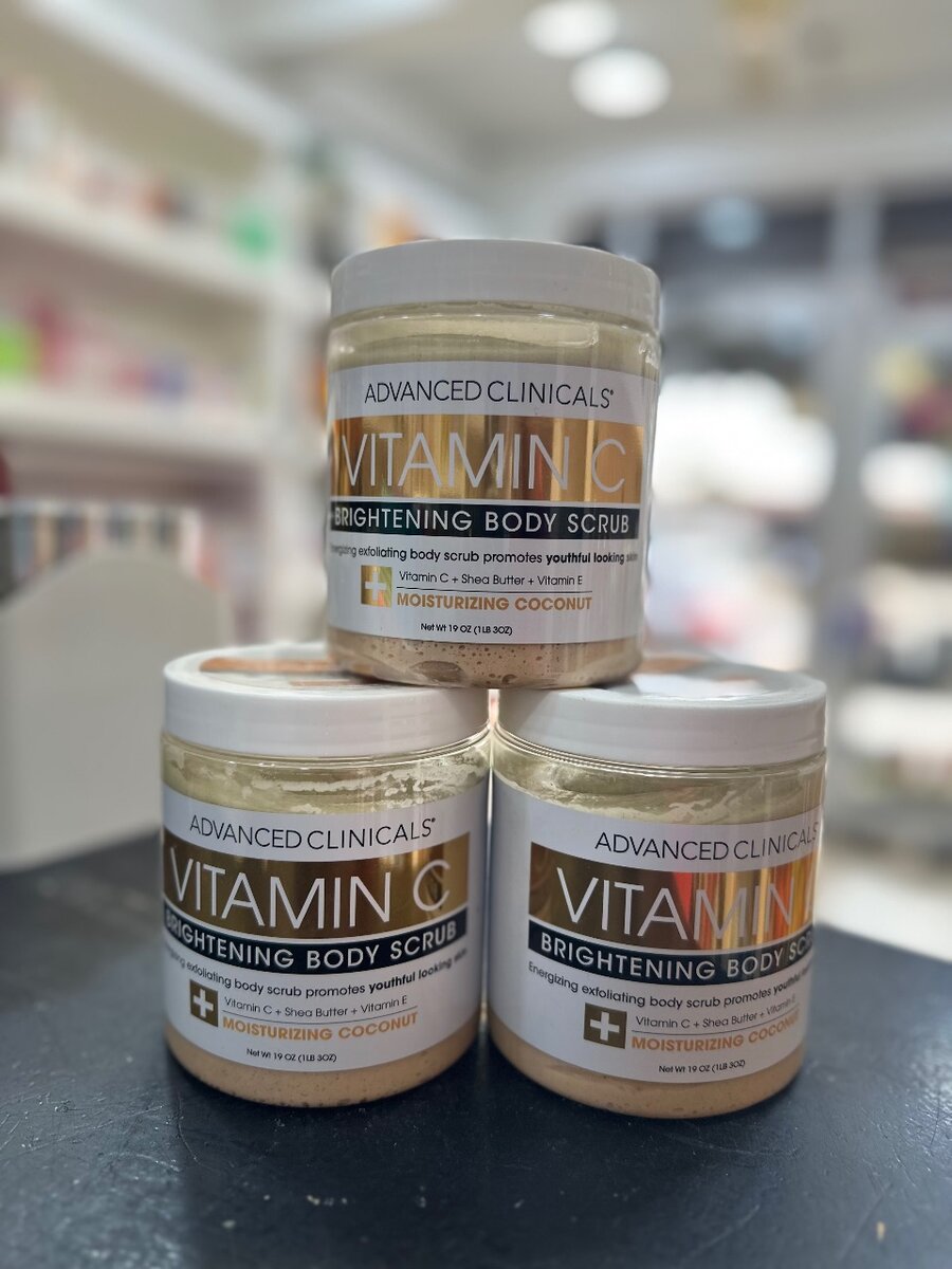 Advance clinicals vitamin c brightening body scrub