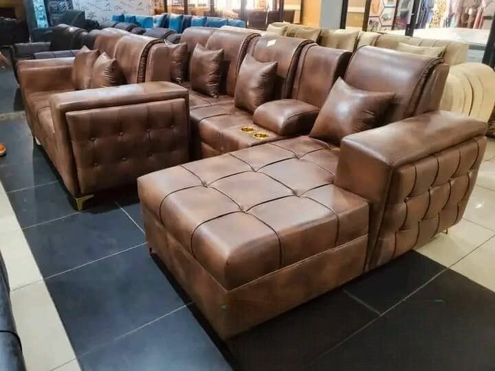 Box Type Leather sofa sets