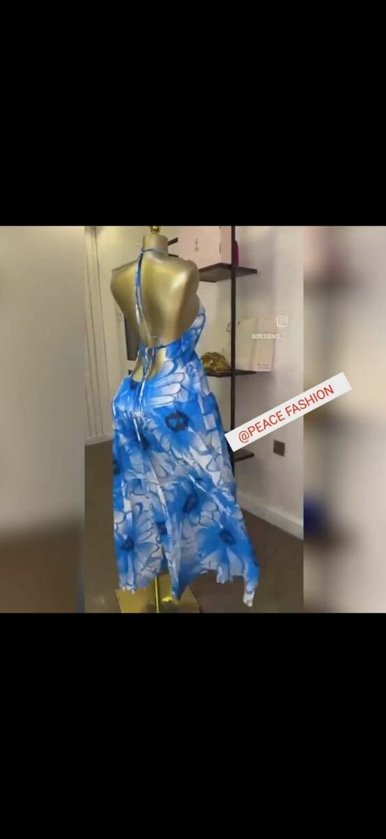 Robe d'Été Fleurie Bleue