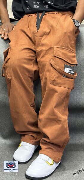 Pantalon cargo marron homme