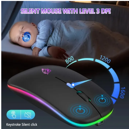 Wireless Mouse - Slim - RGB - Dual Mode - Bluetooth