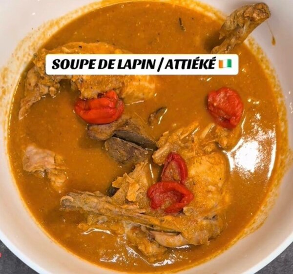 Soupe de lapin fumé Akwaba