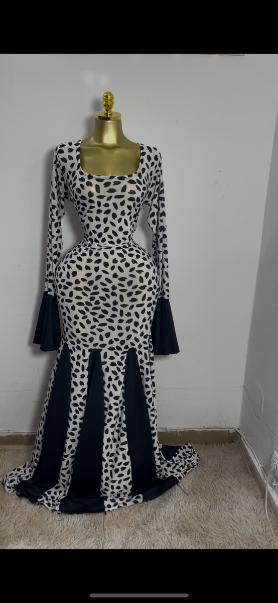 Robe élégante à motif léopard