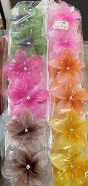 Pinces à cheveux fleurs colorées